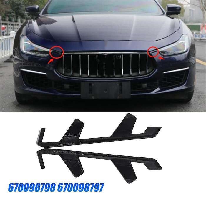 1Pair Front Bumper Trim Plate Bracket 670098798 670098797 for 2018-2020 Headlight Side Trim Holder C