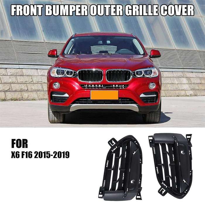 1pair Front Bumper Outer Grille Cover Fit for X6 F16 2015-2019 51117319777, 51117319778