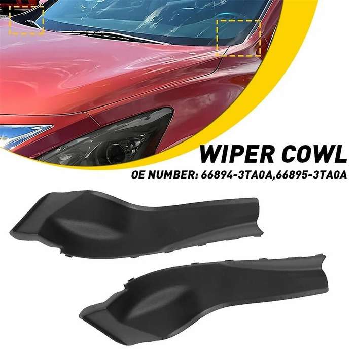 1Pair Front Corner Windshield Wiper Cowl Cover 66894-3TA0A 66895-3TA0A for 2013-2015 Extension Trim