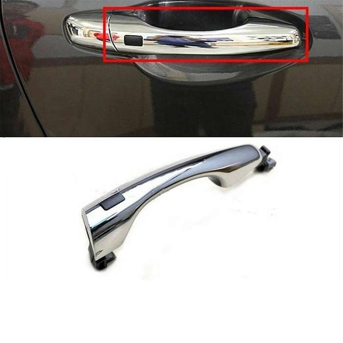 1Pair Front Door Inductive Chrome Handle Have Button 82651-C5710 82661-C5710 for 2015-2018 Outer Pul
