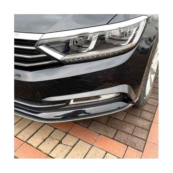 1pair Front Fog Light Trims Eyebrow Strips for B8 2016-2019 Wind Knife Sticker Spoiler Eye Lid Cove