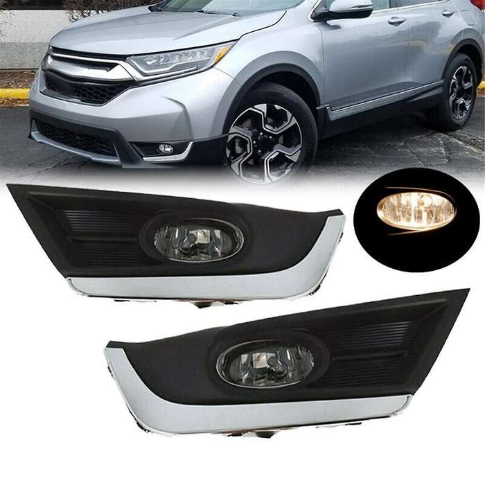 1pair Front Halogen Fog Lights Trim Cover Driving Lamps W/wiring Kit for -v 2017-2019 Ho2593141 Ho25