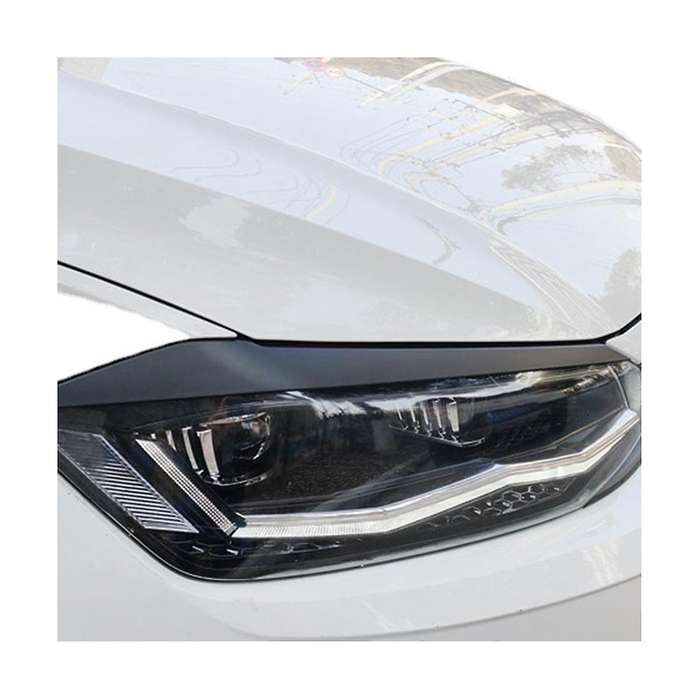 1pair Front Headlight Eyelids Eyebrow Trim Sticker for 2019-2022 Molding Lamp Eyebrow Strips Lid Co