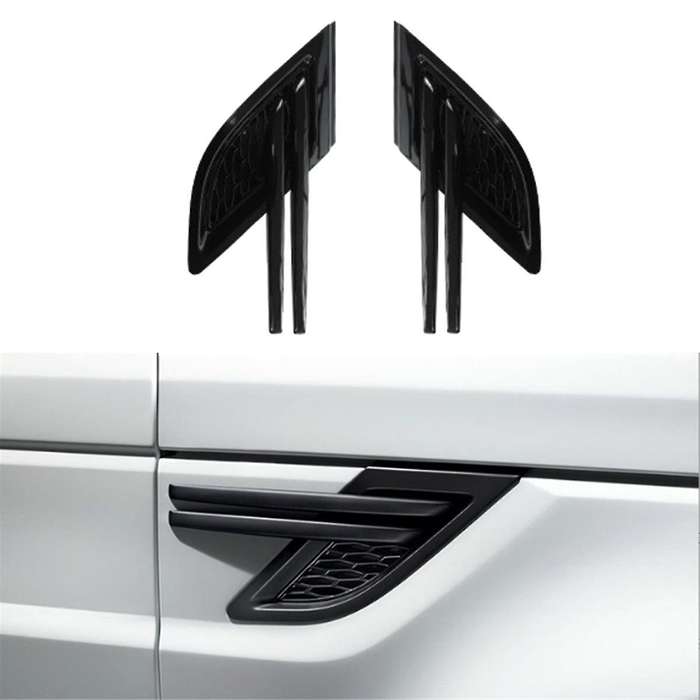 1pair Glossy Black Side Air Flow Vent Grille Grill Side Grilles Grid for Range Sport 2014-2017