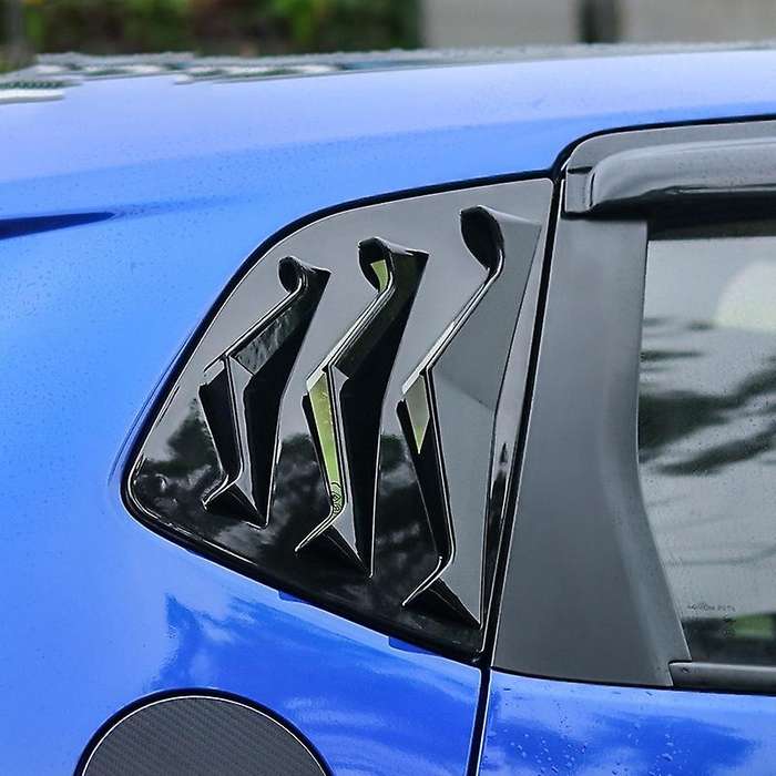 1Pair Gloss Black Side Vent Window Scoop Louver Trim for FIT JAZZ 2014-2019