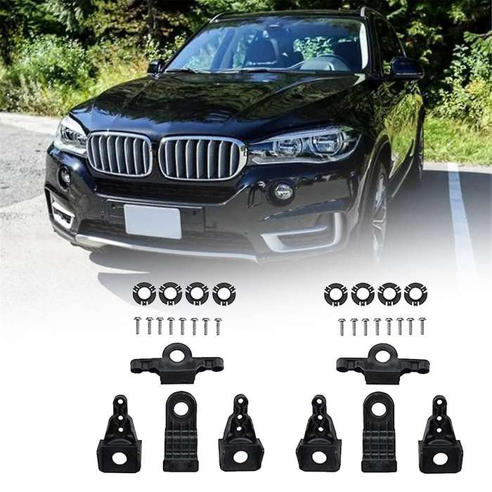 1Pair Headlight Bracket Repair Kit 63117381444 for X5 X6 F15 F16 2014-2018 Light Lamp Fixed Holder S