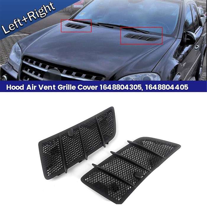 1Pair Hood Air Vent Grille Cover for ML -Class W164 2007-2012 ML320 350 ML63AMG GL350 Radiator Vent