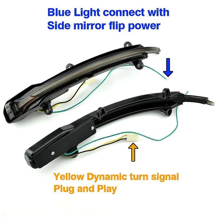 1Pair LED Dynamic Turn Signal Light Side Mirror Indicator Blinker for Q7 Q5 SQ5 8R 2010-2017