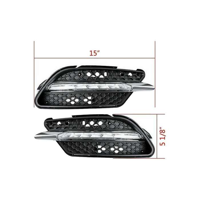 1pair Led Fog Lamp Drl Daytime Running Light for W204 C Class C300 2008-2011