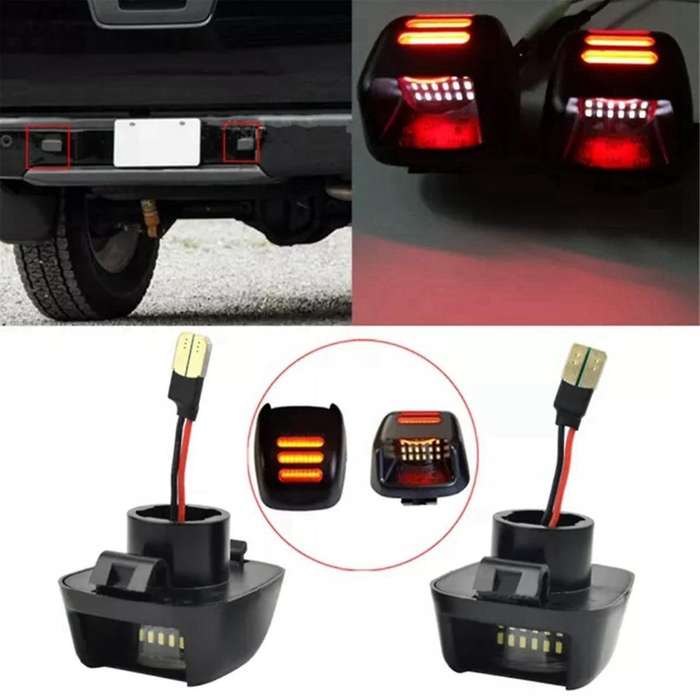 1Pair LED License Plate Lights Rear Light Taillamp for Navara D40 Equator