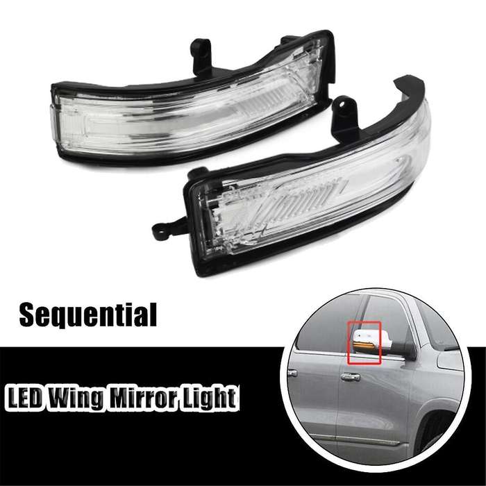 1Pair LED Rearview Mirror Turn Signals 68402097AA 68402096AA for Ram 1500 19-22 Wing Mirror Side Ind