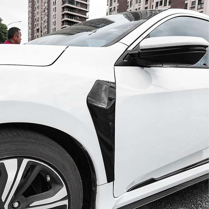 1Pair Matt Black Side ABS 3D Sticker for Vent Air Wing Cover Trim for 10Th 2016-2020