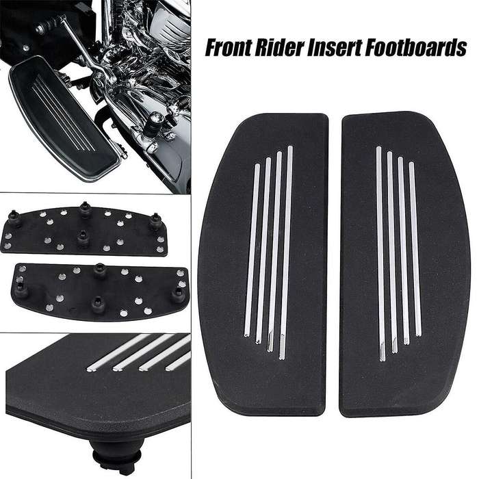 1pair Motorcycle Front Footrest Insert Foot Peg Trim for Street Road Glide Foot Pedal Covers