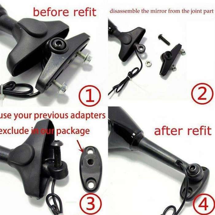 1pair Motorcycle Led Rearview Mirror with Light for Yzf R1 R6 Fz1 Fz6 600r R3 Led Reversing Mirror