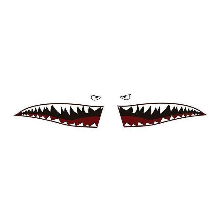 1Pair Mouth Tooth Teeth Reflective Sticker Vinyl Auto Car Cool Refiting Exterior Decal for Side Door