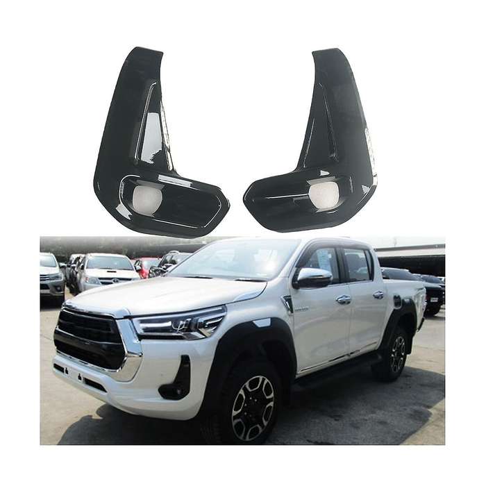 1pair Pickup Car Front Bumper Fog Light Lamp Hoods Housing Cover Replacement for 2020 2021