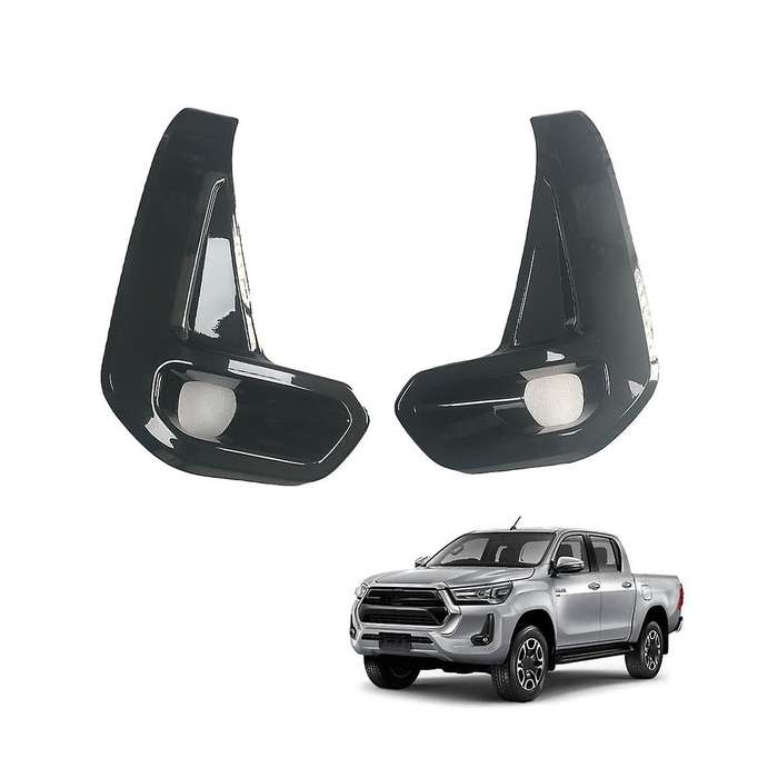 1pair Pickup Car Front Bumper Fog Light Lamp Hoods Housing Cover Replacement for 2020 2021