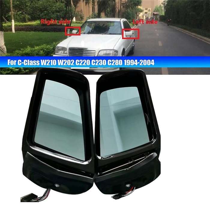 1Pair Outside Door Rearview Mirror for C-Class W210 W202 C220 C230 C280 1994-2004 2108105716 2108106