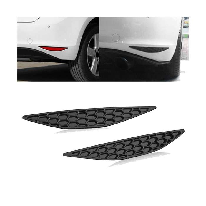 1Pair Rear Bar Honeycomb Reflector Cover Trim Styling for Golf 7 MK7 2014-2018 Tail Fog Light Strips