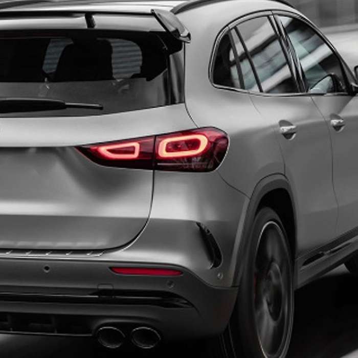 1Pair Rear Bumper Spoiler Canards Splitter Piano Black ABS for  H247 GLA200 GLA35 GLA45S Line 2020+
