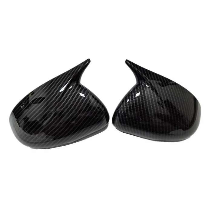 1Pair Rear View Mirror Housing OX Horn Trim Cover for 2011-2016 Side Door Mirror Shell Caps ABS Carb