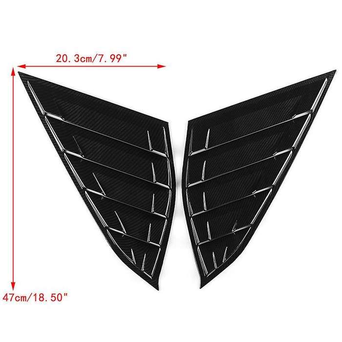 1Pair Side Vent Window Scoop Louver Trim for 2016 - 2019 Accord Gloss Black ABS