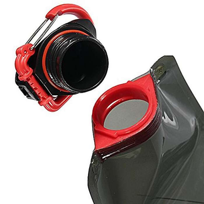 1pc 700 Ml Foldable Reusable Water Bag Drink Bottle Free Bicycle Bottle Black