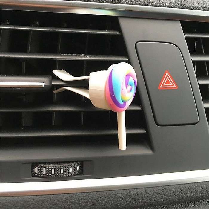 1Pc Car Air Outlet Perfume Clip Lollipop Car Perfume Clip Cute Car Solid Decorations for Girls Car O