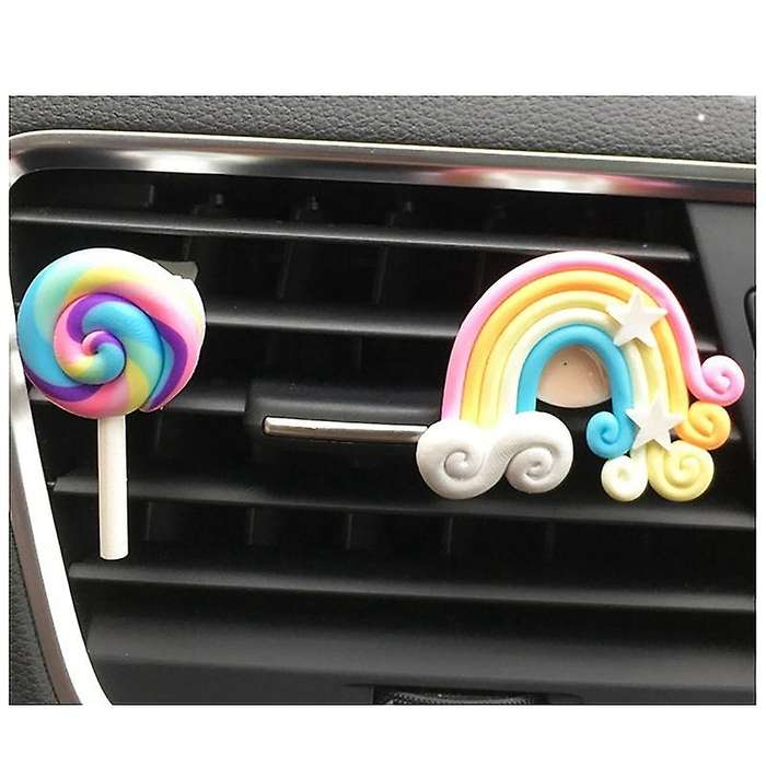 1Pc Car Air Outlet Perfume Clip Lollipop Car Perfume Clip Cute Car Solid Decorations for Girls Car O
