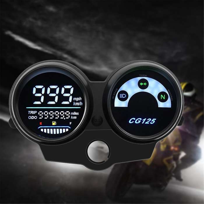 1PC Motorcycle LED Digital Dashboard Parts Tachometer Speedometer Gauge for CG125