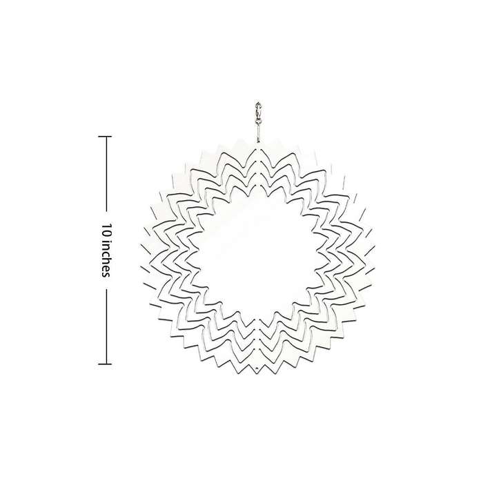 1pcs 10 Inch Sublimation Wind Spinner Blanks 3d Garden Wind Spinners Sublimation Blanks Double Side