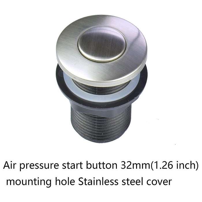 1Pcs 32mm / 1.26Inch Pool Pump Pneumatic Air Button Switch for Garbage Disposal Sink Top Air Actived