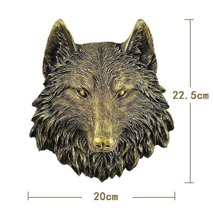 1Pcs Animal Head Wall Decor Wolves Wall Decor Wall Statue Home Decor Simulation Statue