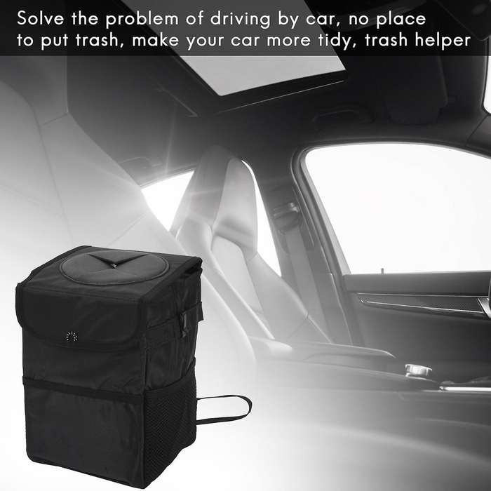 1pcs Car Garbage Bag Waterproof Car Trash Can with Lid Auto Door Back Garbage Bag Hanging Leak-proo