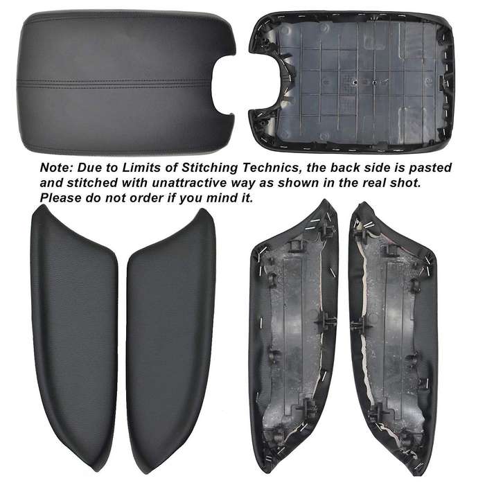 1Pcs Center Console Lid Cover & 1 Pair (Left & Right) Front Door Panels Armrest Cover Lid for 2008-2