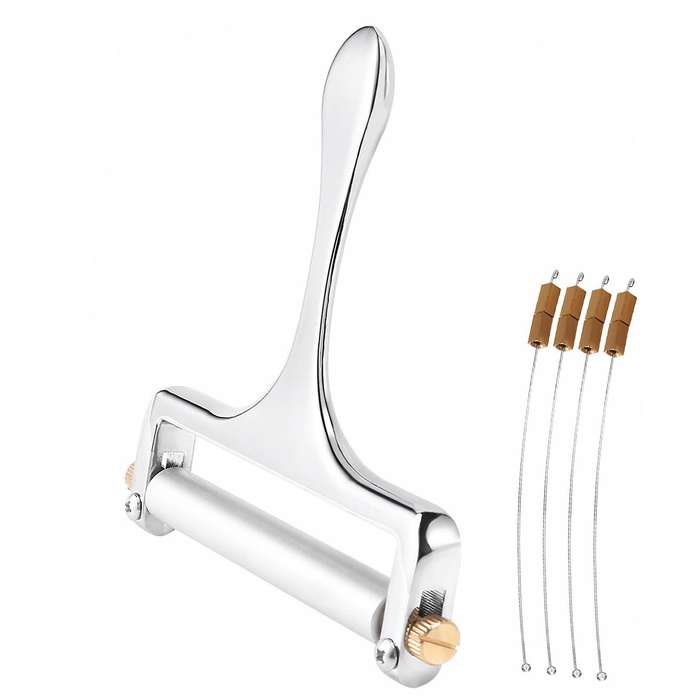 1pcs Cheese Slicer Adjustable Thickness Stainless Steel Cheese Slicer Grater Butter and Cheese Grat