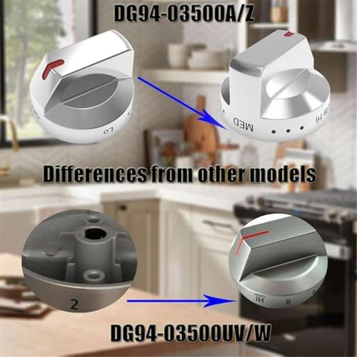 1PCS DG94-03500A/Z,DG94-03500U for Kitchen Oven Burner Top Stove Knob,Stove Control Knob for NX60T81