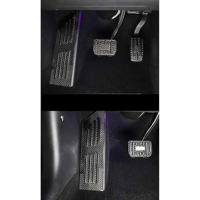 1PCS Foot Pedal Cover for Model 3 Model Y Accessories, Nonslip Rest Pedal Pad, Car Carbon Fiber Peda