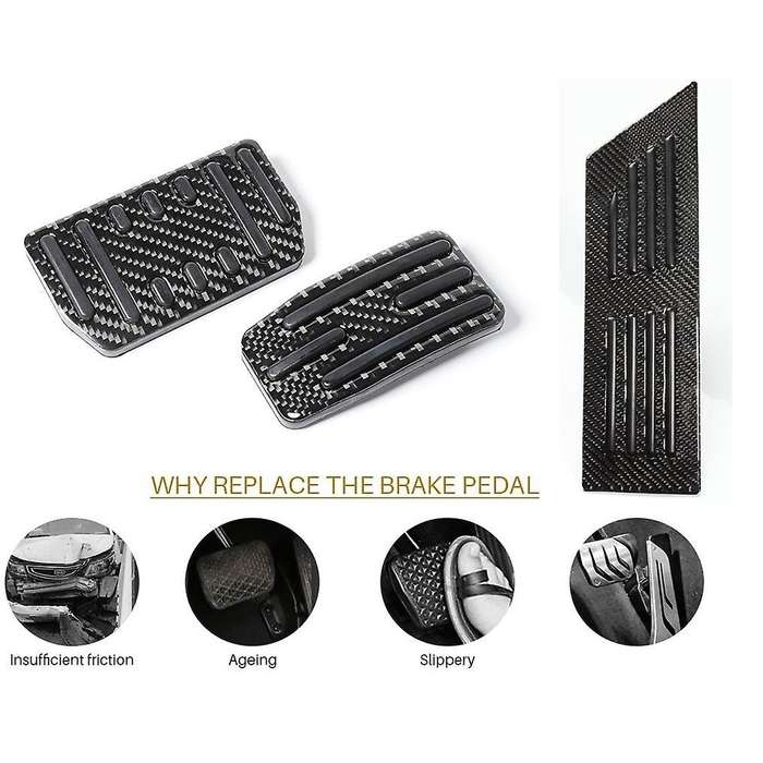 1PCS Foot Pedal Cover for Model 3 Model Y Accessories, Nonslip Rest Pedal Pad, Car Carbon Fiber Peda