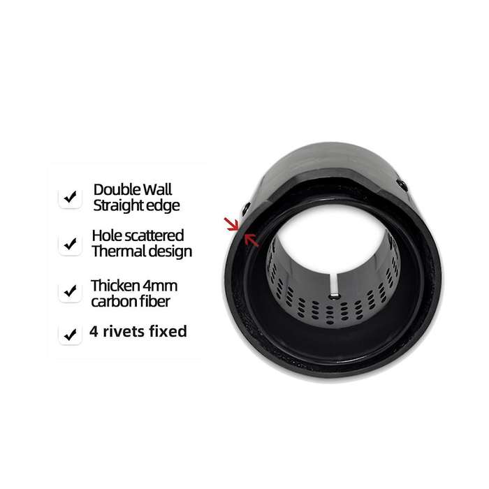 1pcs Glossy Carbon Fiber Exhaust Tip Auspuffspitze for M2 M3 M135i M235i M140i M240i Silver Glossy