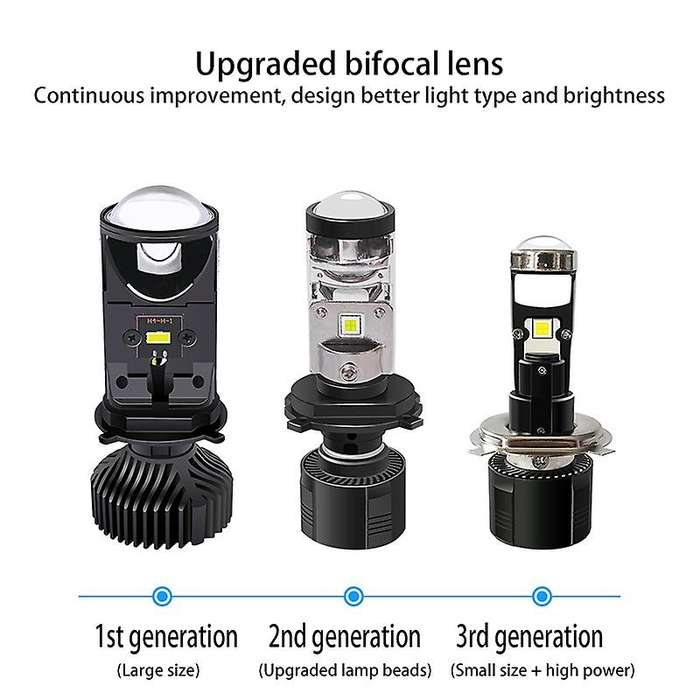 1Pcs H7 Mini Projector Lens for Automobile Motorcycle High Low Beam LED Conversion Kit Lamp Cut Line