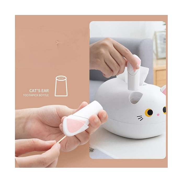 1pcs Kitten Multifunctional Tissue Box, Tray Table Hygienic Cute Style Decoration