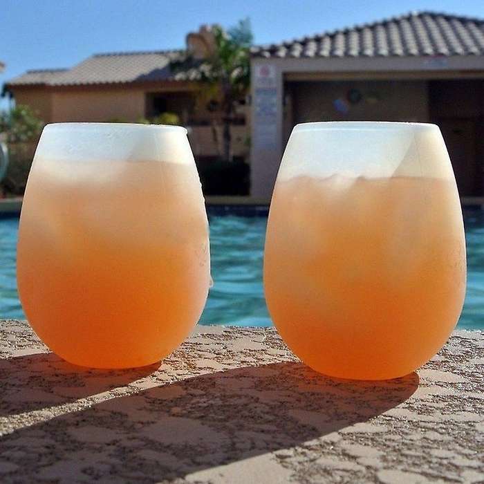 1Pcs Outdoor Camping Silicone Glass Camping Food Grade Silicone Water Cup Portable Wine Glass Sleeve