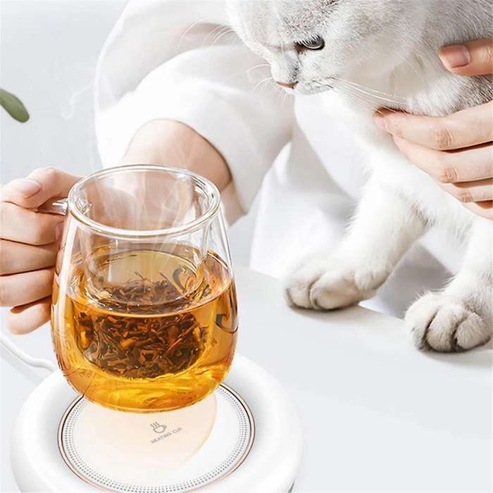 1PCS Porcelain Mugs Intelligent Heating Cup Mat Constant Temperature Coffee Cup Mat USB Thermal Insu