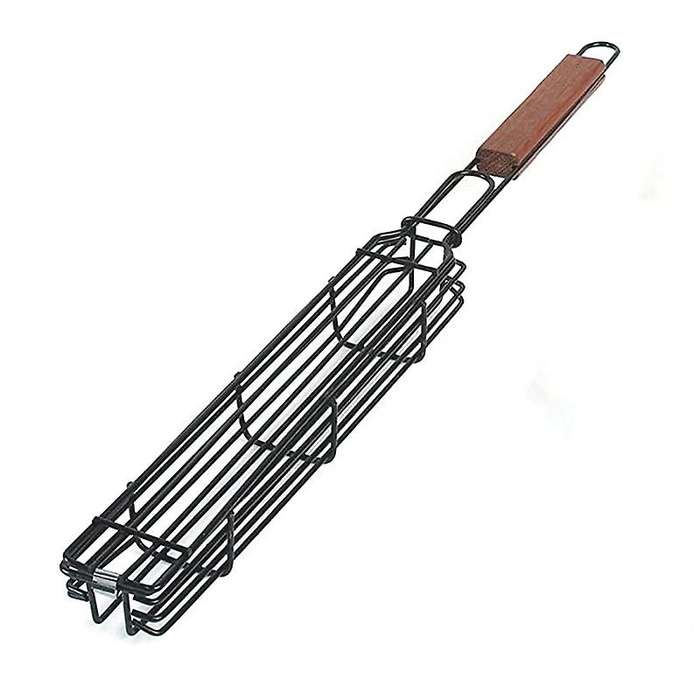 1Pcs Portable BBQ Barbecue Grilling Basket Nonstick Grilling Kabob Basket for Meats Vegetables Steak