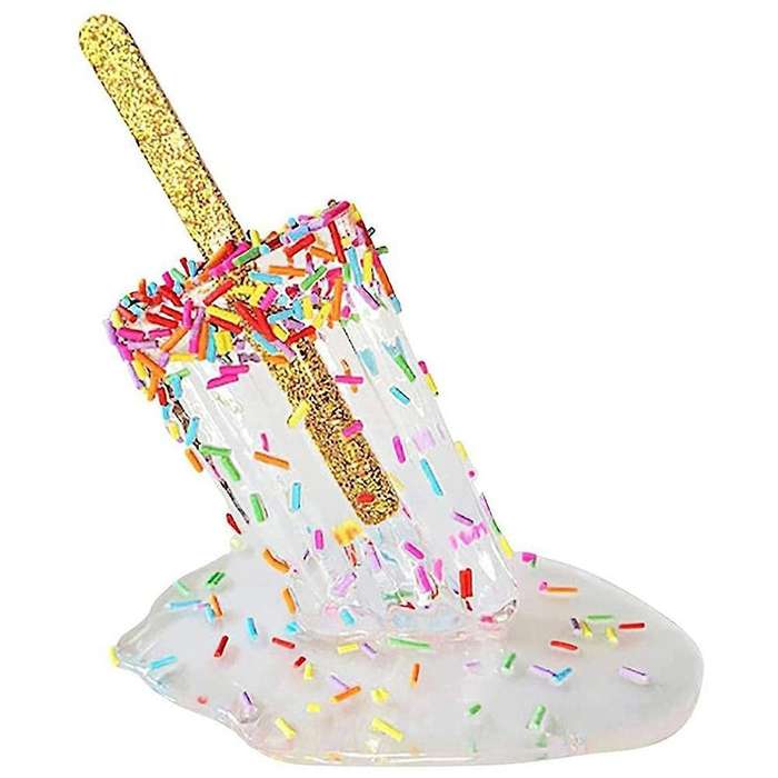 1PCS Popsicle Decoration, Melting Popsicle Ornaments Ice Cream Statues Summer Cool Popsicle Home Dec