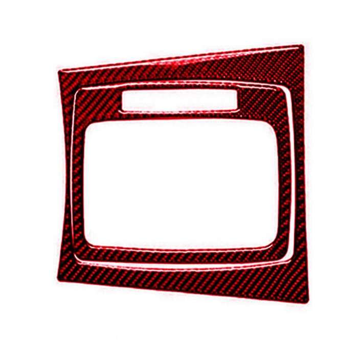 1Pcs Red Carbon Fiber Gear Shift Panel Trim Cover for C Class W204 2007-2013
