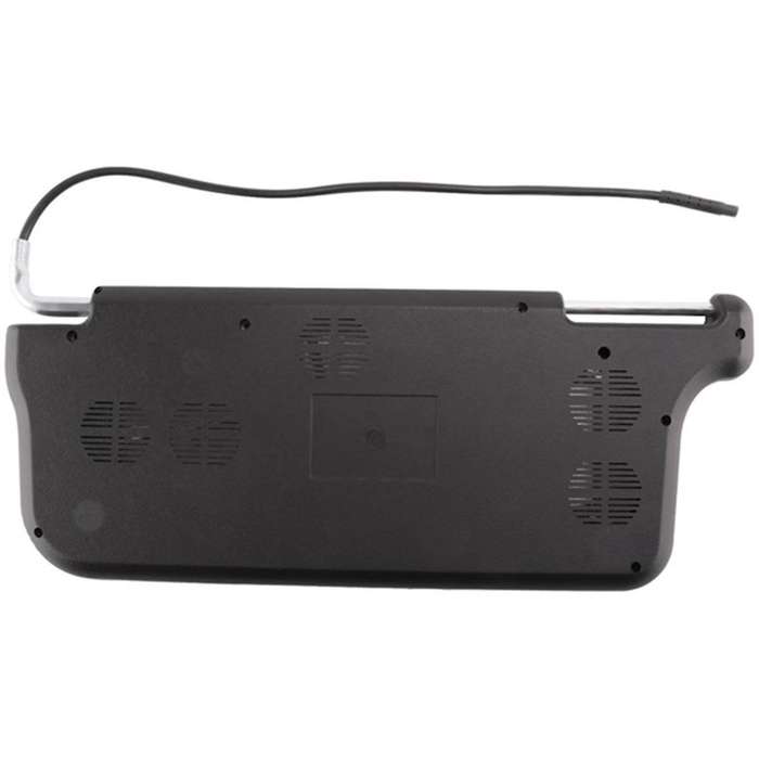 1Set 7Inch Black Car Sun Visor Rear View Mirror Screen LCD Monitor 2 Channel Video