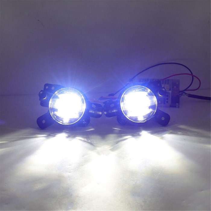 1Set Car Front Bumper LED Fog Light +Fog Lamp Cover+Harness Kit for 2023 2024 Daytime Running Light
