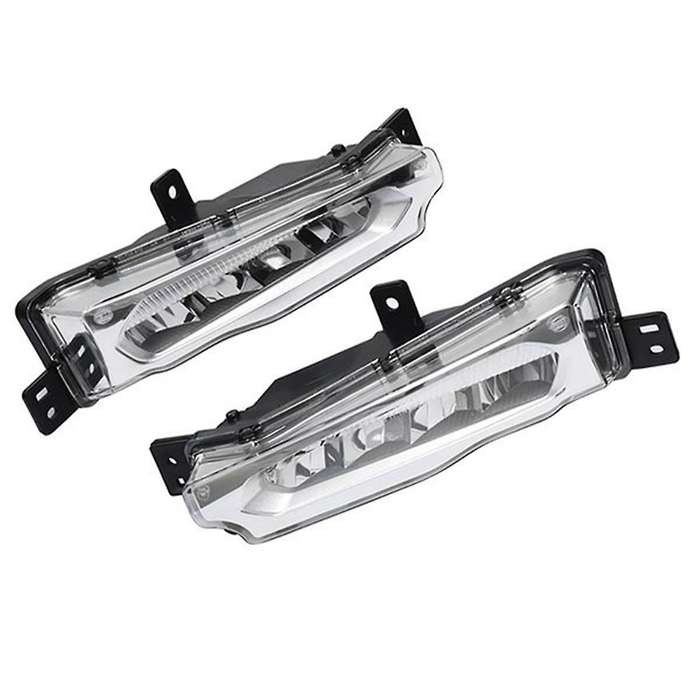 1set Car Front Fog Light Grille Trim Frame & Led Daytime Running Lamp for X3 X4 G08 G02 G01 2018-20